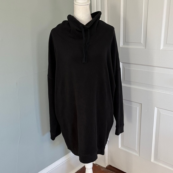 Cuddl Duds Tops - Cuddl Duds Fleece Black Cowl Neck Cozy Soft Long Sweatshirt Size 2X